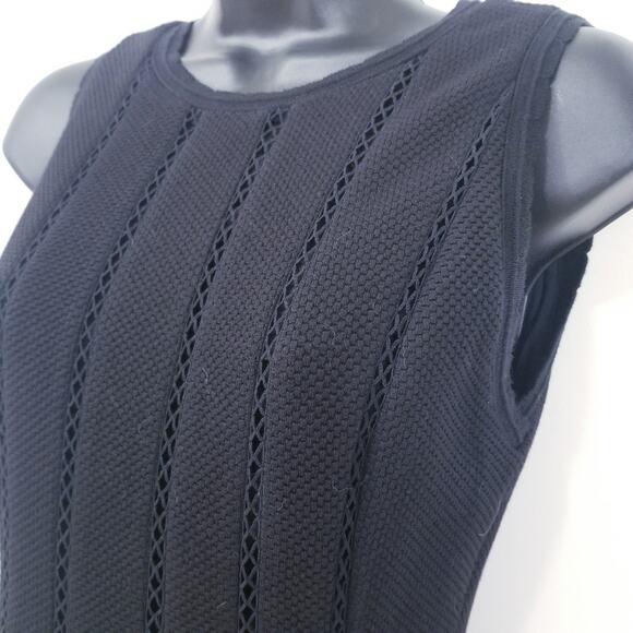 Rebecca Taylor Diamond Textured Black Dress - Picture 4 of 10